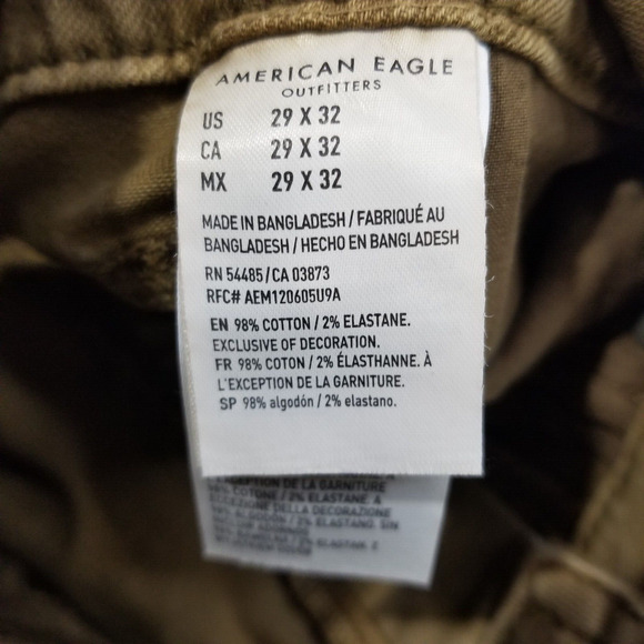 American Eagle AE Mens Skinny Jeans Size 29x32 Beige Tan Next Level Flex - Picture 5 of 11